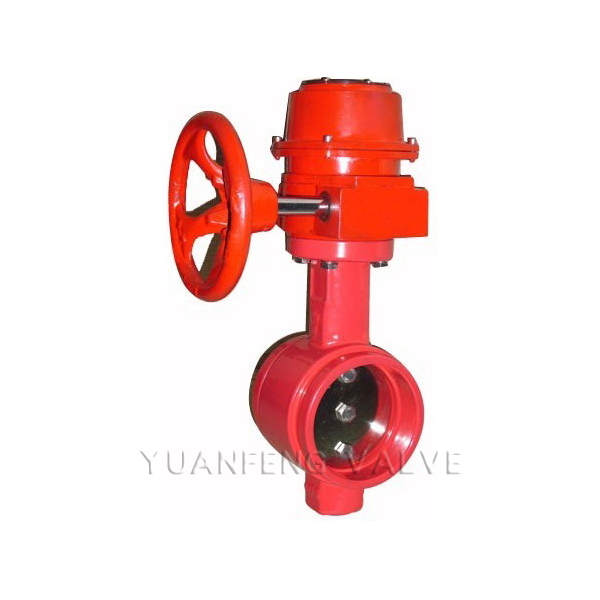 With fire Signal Grooved Butterfly Valve